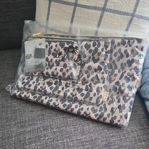 Itzy Ritzy Leopard Print Storage Bag - Black and Gray